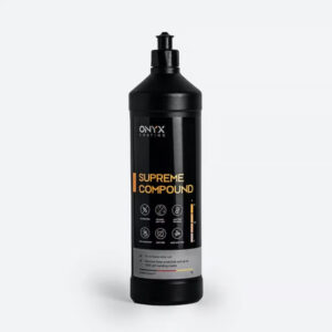 Bottle of Supreme Compound, the ultimate cut compound for flawless defect correction and hologram-free, glossy finish.